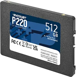 Накопичувач SSD Patriot P220 2.5" SATAIII TLC 512GB (P220S512G25) - мініатюра 2