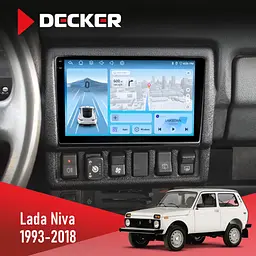 Штатна магнітола Lada Niva 1993-2018 Decker D9-010 6x128, DSP, 4G, 2K Decker (НФ-00008883)