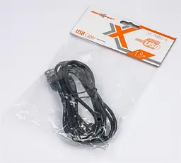 Кабель - подовжувач Maxxter USB - USB 2.0 (AM to AF) мама - тато 1.8 м чорний (U-AMAF-6) - мініатюра 2
