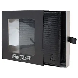 Портмоне чоловіче шкіряне Semi Line RFID Black (P8268-0) - мініатюра 3