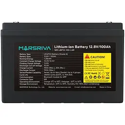 Акумуляторна батарея Marsriva LiFePO4, 12.8V/100Ah (MR-LBP12-100-LAR), 1.28kWh
