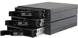 Бекплейн Chieftec 2x5.25" -> 3x3.5" HDDs Hot-Swap Aluminium (CBP-2131SAS) - мініатюра 2
