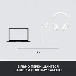 Навушники Logitech H390 USB White (981-001286) - мініатюра 8