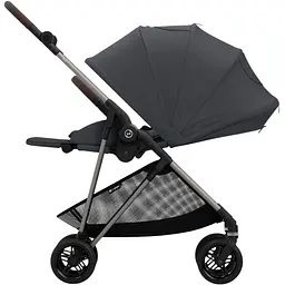 Коляска Cybex Melio Monument Grey з бампером темно-сіра (522002663) - мініатюра 5
