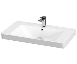 Тумба для ванної кімнати Cersanit Lara CET В390 з раковиною Mille 80 см Горіх S801-362 30412 - мініатюра 3