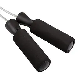 Скакалка швидкісна PowerPlay 4211 X ROPE з обтяжувачами (120 г*2) Чорна 3 м (PP_4211) - мініатюра 2