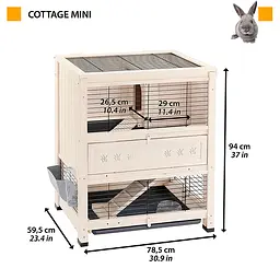Дерев`яна клітка Ferplast Cottage Mini для кроликів - мініатюра 3