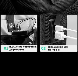 Рюкзак міський Mark Ryden 9809 21л з відсіком для ноутбука до 15" і USB Black (17592) - мініатюра 5