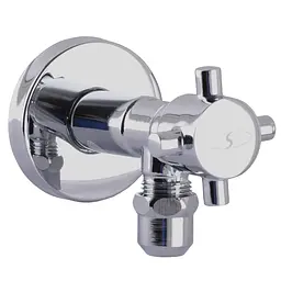 Кран напівобертовий кутовий з цангою Solomon 1/2″х 3/8″ Retro 7077 000002252 - мініатюра 2