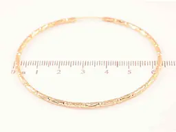 Сережки Xuping Позолота 18K кільця конго "Декоративний візерунок" ø 6.3см 270629 - мініатюра 2