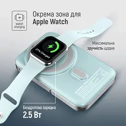 Універсальна мобільна батарея 10000 mAh, Aquamarine, 22.5 Вт ColorWay teh0027612 - мініатюра 9