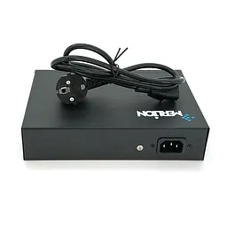 POE комутатор Merlion 8 POE 10/100 + 2 RJ45 10/100/1000 + вбудований блок живлення 52V 2.3A - мініатюра 2