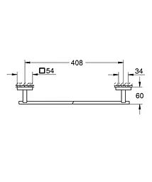 Тримач для рушника Grohe 450 мм QuickFix Start Cube 409872430 Чорний матовий - мініатюра 4