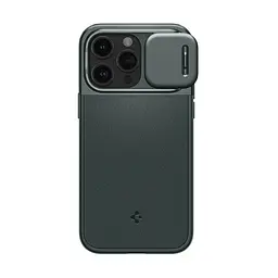 Чехол Spigen Optik Armor MagSafe для iPhone 15 Pro Abyss Green (ACS06739) + защитное стекло