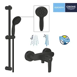 Душовий гарнітур Grohe QuickFix Start Black (UA30330801) - мініатюра 8