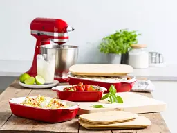 Форма для випічки з кришкою KitchenAid керамогранітна 24,1x15x6 см 0,9 л колір червоний (CC006104-001) - мініатюра 6