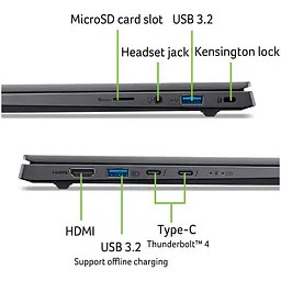Ноутбук Acer Swift X 14 SFX14-73G-75S5 Ultra 7 255H 51GHz,16GB LPDDR5X,1TB,RTX 5060 8GB,Windows 11 Домашня - мініатюра 13
