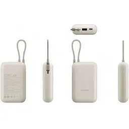 Зовнішній акумулятор Xiaomi 10000mAh Integrated Cable (BHR9072GL) - мініатюра 6
