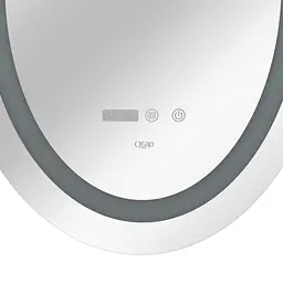 Дзеркало Qtap Mideya 500x700 з LED-підсвічуванням Touch, з антизапотіванням, з годинником, диммером яскравості QT2078NCR5070W - мініатюра 5