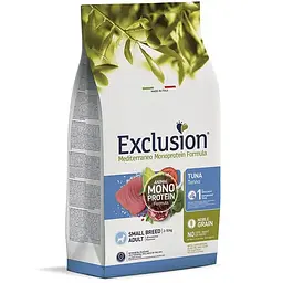 Сухий корм для дорослих собак дрібних порід Exclusion Noble Grain Adult Tuna Small Breed, з тунцем, 7 кг - мініатюра 2