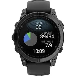 Смарт-годинник Garmin Fenix E 47mm AMOLED Slate Gray Steel with Black Silicone Band (010-03025-03/01/13) - мініатюра 8