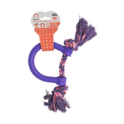 Іграшка для собак Misoko&Co Підкова з веревкою purple 30х15 cm - мініатюра 2