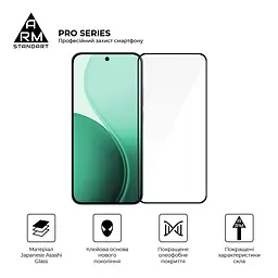 Захисне скло на OPPO Reno14 F 5G/Reno14 5G/Reno14 FS 5G з олеофобним покриттям, Pro, повне проклеювання, антистатичний і пиловідштовхуючий шар, 9H, самоклеючеся, 2.5D, на весь екран, антистатичний клей, ArmorStandart (ARM87130) - мініатюра 2