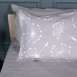 Простирадло на гумці MirSon Поплін 00-3 Grey Dandelions 70х130 см сіре (2200009701979) - мініатюра 6