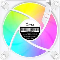 Вентилятор Ocypus Gamma F12 Elite ARGB Reverse White (GAMMA-F12-WH1AM01E-GL) - мініатюра 3