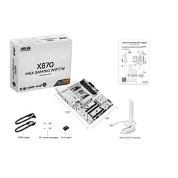 Материнcька плата X870 MAX GAMING WIFI7 W sAM5 X870 4xDDR5 M.2 HDMI USB Type-C Wi-Fi BT ATX біл Asus teh0019042 - мініатюра 3