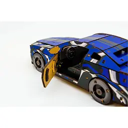 Дерев'яний 3D конструктор Mustang GT PuzzleOk Puz-00642 162 деталей - мініатюра 4
