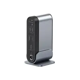 USB-хаб Baseus UnionJoy 17-Port Triple-Display Docking Station Space Grey(USB-C to HDMI4K@60Hz*2+DP4K@60Hz*1+USB3.0*3+USB-C3.0*2+USB2.0*2+PD*1+PC*1+ (B00532304811-00) - мініатюра 3