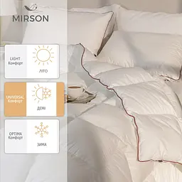 Ковдра пухова MirSon DeLuxе 029, двоспальна, 205x172, біла (2200000003959) - мініатюра 3