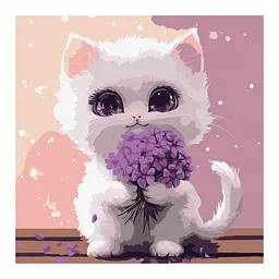Картина за номерами "Сонячний мурчик" art_selena_ua Ideyka KHO6772, 30х30 см