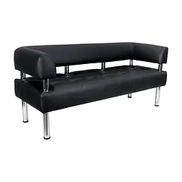 Диван офисный Примтекс плюс Tonus 03 D-5, 1600 мм, экокожа, black (Tonus 03 D-5)