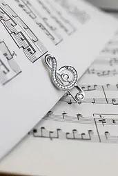 Серебряная брошь Скрипичный ключ (9515) - миниатюра 6