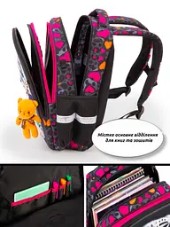 Ортопедичний шкільний рюкзак 6 в 1 для дівчинки School Standard 38х30х18 см з Тигром в 1 клас (SET 170-65) - мініатюра 6