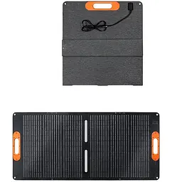Портативна сонячна панель Epik FGM-24V-100W Monocrystalline PD65W+QC3.0 IP67 (1USB-A/1C) Black - мініатюра 6