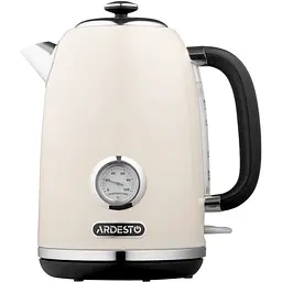 Електрочайник Ardesto EKL-F410BG, Beige, 2200 Вт, 1.8 л, дисковий, індикатор роботи, корпус нержавіюча сталь, захист від перегріву та автоматичне відключення при відсутності води