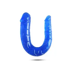 Двосторонній фалоімітатор Toyz4lovers Twin Pley, 15 см (синій)