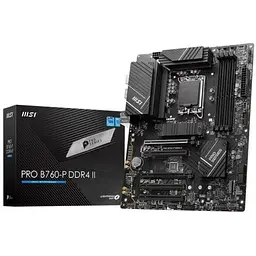 Материнська плата MSI PRO LGA1700, B760-P DDR4 II, B760, 4xDDR4, Int.Video(CPU), 4xSATA3, 2xM.2, 2xPCI-E 4.0 x16, 3xPCI-E 3.0 x16, ALC897, RTL8125BG, 8xUSB3.2/6xUSB2.0, HDMI/DP, ATX - мініатюра 2