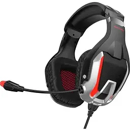 Дротова ігрова гарнітура Onikuma Gaming with LED K12, USB, 3.5mm, 2.2m, black-red