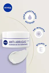 Крем для обличчя денний Nivea проти зморшків + зволоження 35+ 50 мл - мініатюра 5