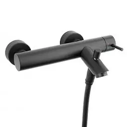 Змішувач для ванни Paffoni Light із регульованим душовим гарнітуром black matt LIG023NO, Чорний матовий - мініатюра 5