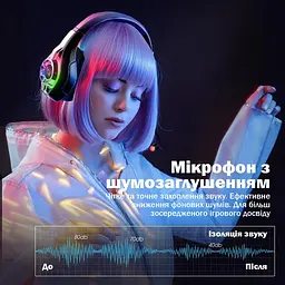 Ігрова гарнітура Kotion Each GS400 Ultra 2.4G з віртуальним звуком 7.1 для ПК та консолей (Чорний) - мініатюра 3