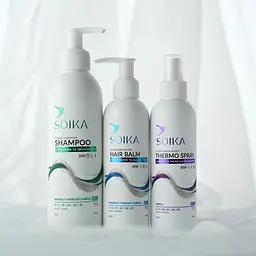 Набір для волосся Soika 3в1: шампунь + бальзам + спрей-термозахист - мініатюра 4