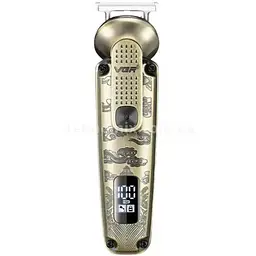 Машинка для стрижки волосся VGR V-103 (8 в 1) LCD для бороди та носа + підставка Бронза - мініатюра 6