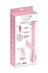 Вібратор-кролик Yoba Cosy, 25 см (рожевий) - мініатюра 5