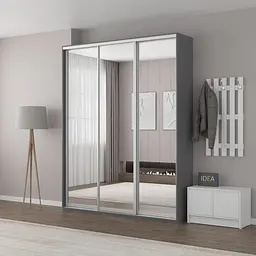 Шафа-купе Idea серія 3 190 x 45 x 240 см Антрацит Дзеркало