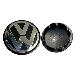 Колпак колеса для Volkswagen 76 мм срібло пластик Чорний 1 шт (OEM 7l6601149)